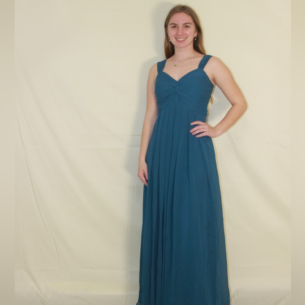Blue Size 8 Azazie Bridesmaid Dress